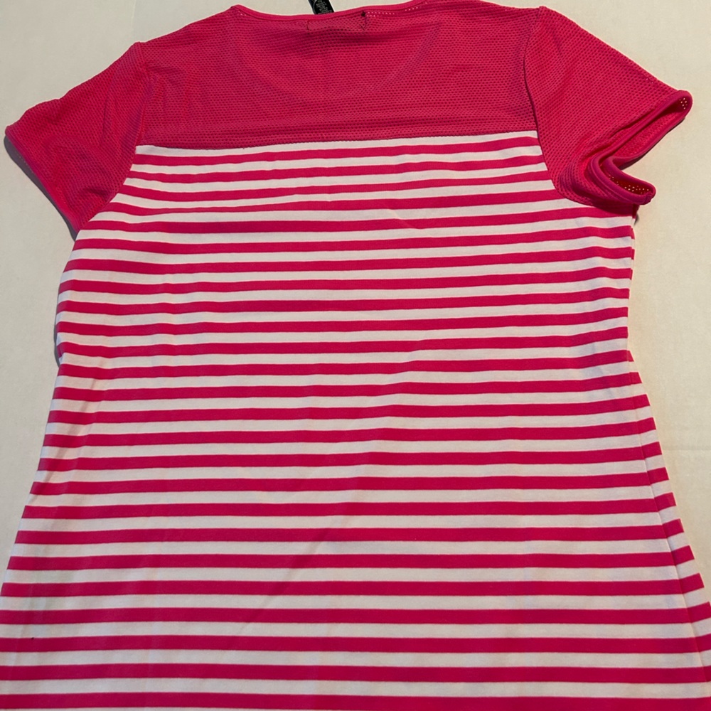 Ralph Lauren Active Women’s Pink/White Short Sleeve NWT XL